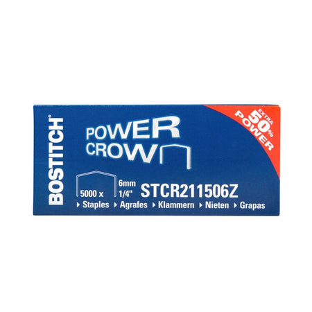 Bostitch - Heftklammern B8 Stahl STRC2115 6 mm gebogene Rückseite 5000 Stück