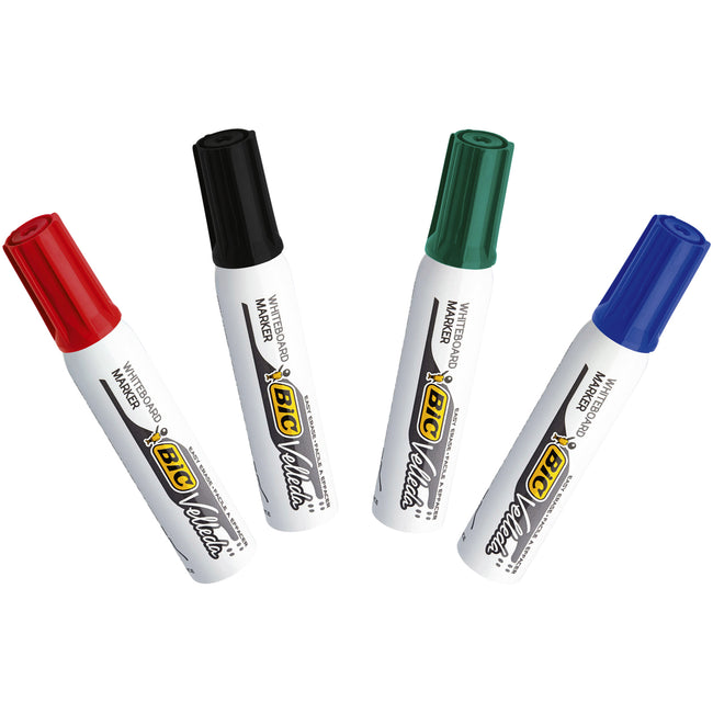 BIC -  Viltstift  velleda whiteb schuin l ass set 4st