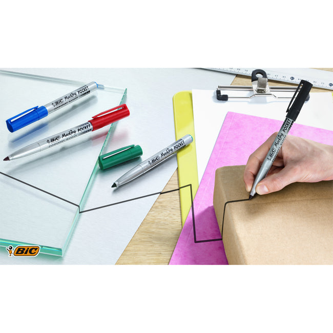 BIC -  Viltstift  1445 ecolutions rond f rood | 12 stuks