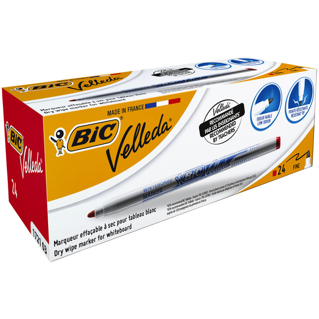 BIC -  Whiteboardmarker  1721 rond f rood | 24 stuks