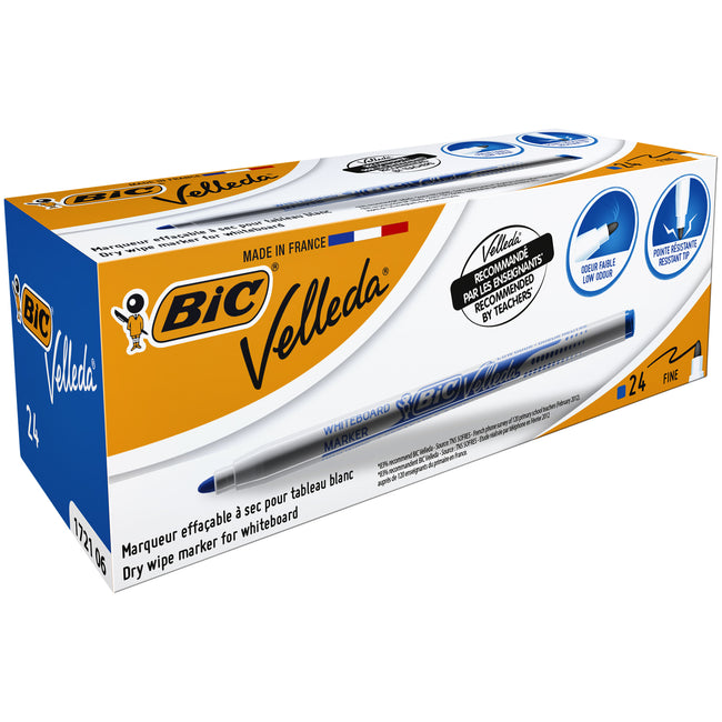 BIC -  Whiteboardmarker  1721 rond f blauw | 24 stuks