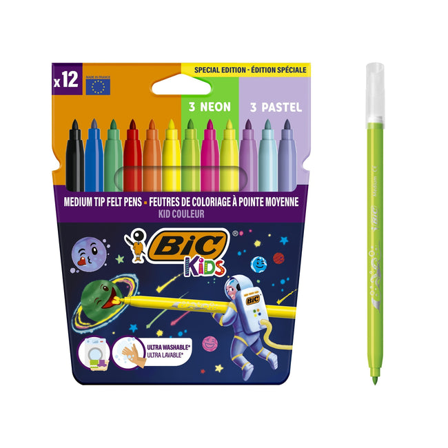 BIC -  Kleurstift kids cosmo clipstrip à 12 etuis