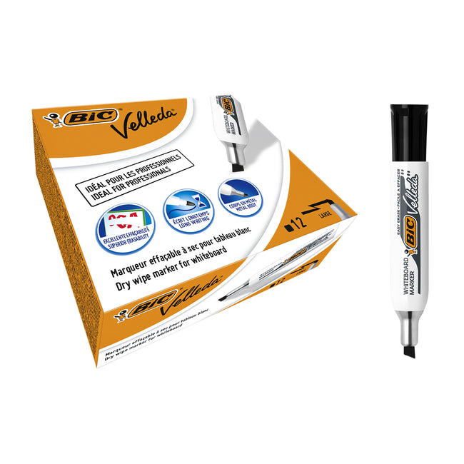 BIC -  Whiteboardmarker  1781 schuin l zwart
