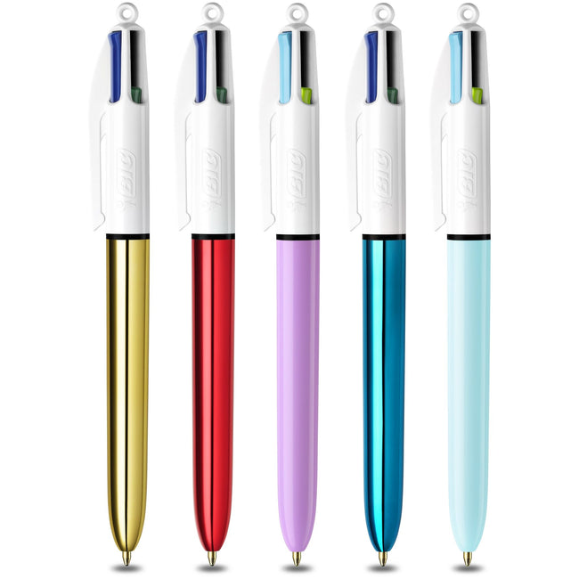 BIC -  Balpen  4kleuren my  in blik m assorti