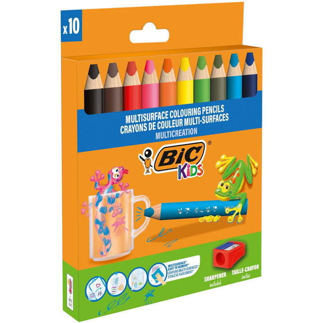 BIC -  Kleurpotlood kids multi surface 10st ass