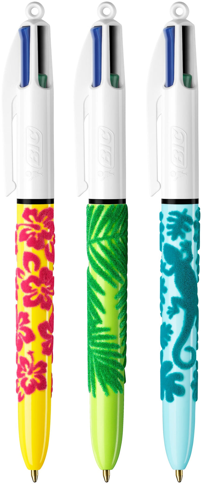 BIC -  Balpen  4kleuren velours m assorti | 30 stuks