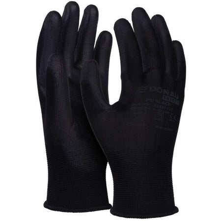DONAU SAFETY -   veiligheidshandschoenen PU, zwart, XL, maat 10
