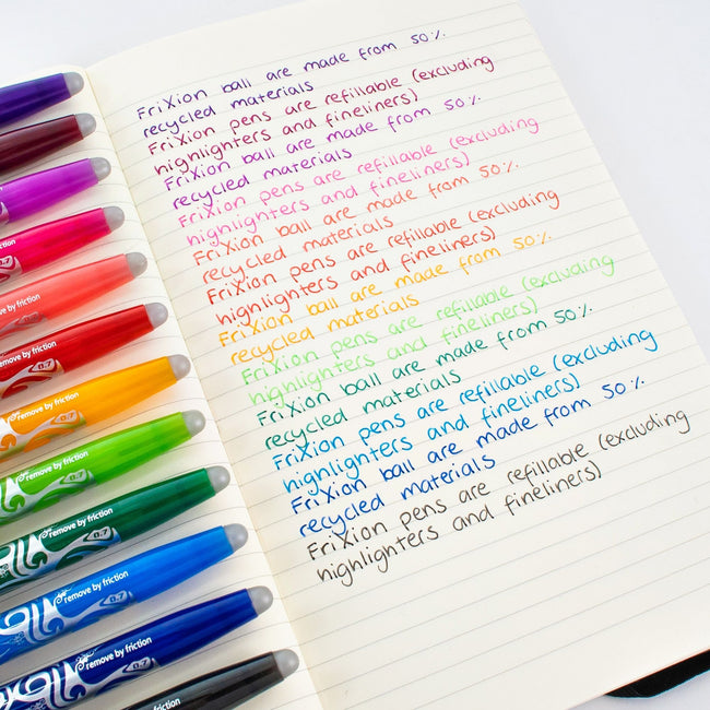 Pilot -  Rollerpen  frixion bl-fr7 m + 3 vull zwart