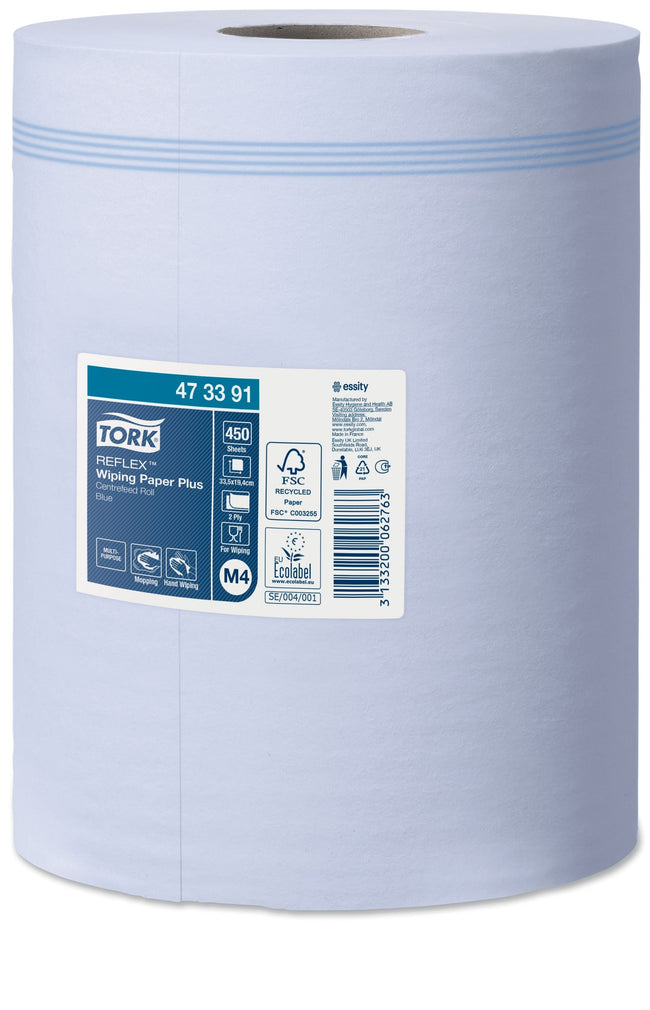 Tork -  Poetspapier m4 advanced 2laags 450 vel blauw