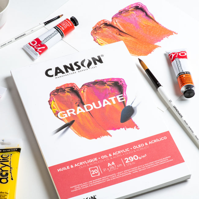 Canson -  Schilderpapier  graduate 20vel 290gr a4 wit