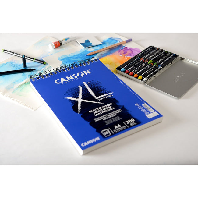 Canson -  Mixed mediapapier  xl textured 300gr a4 wit | 5 stuks
