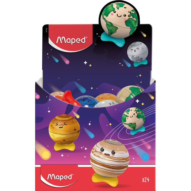 Maped -  Puntenslijper  planet 24 stuks assorti