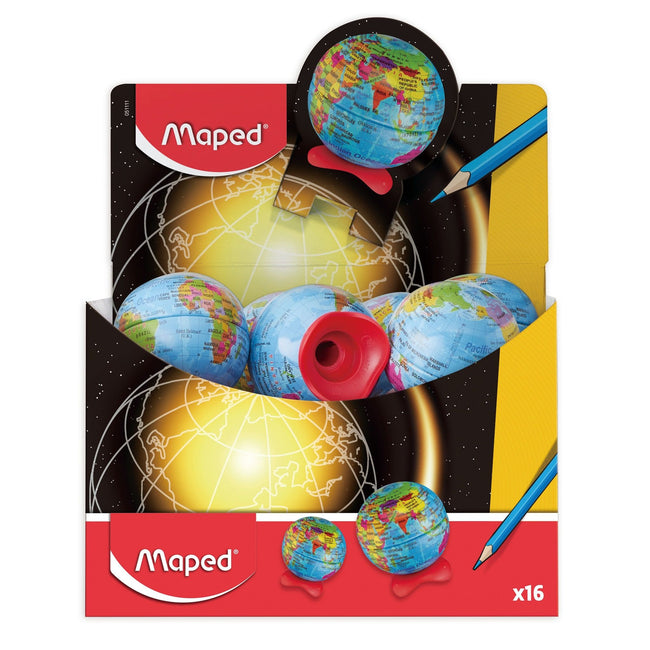 Maped -  Puntenslijper Globe display á 16 stuks