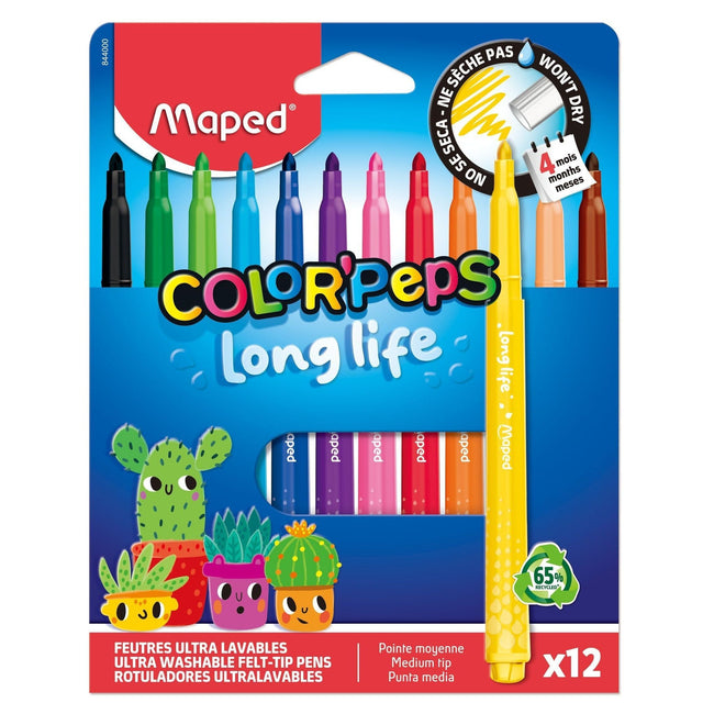 Maped -  Viltstift  colorpeps long life 2.0 12 stuks