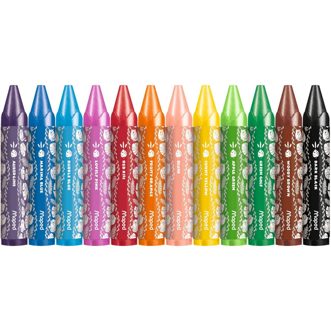 Maped -  Waskrijt  jungle fever jumbo set a 12 kleuren