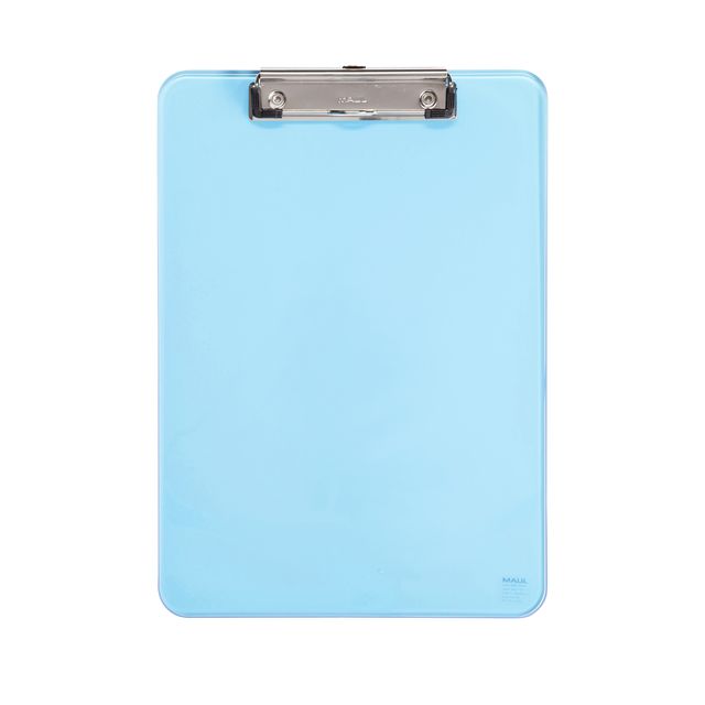 Maul - Klemmbrett A4 hoch transparent PS neonblau