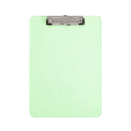 MAUL - Klemmbrett A4 hoch transparent PS neongrün | 12 Stück