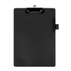 Quantore - Klemmbrett A4 stehend aus PVC schwarz mit 100-mm-Klemme + Stiftschlaufe
