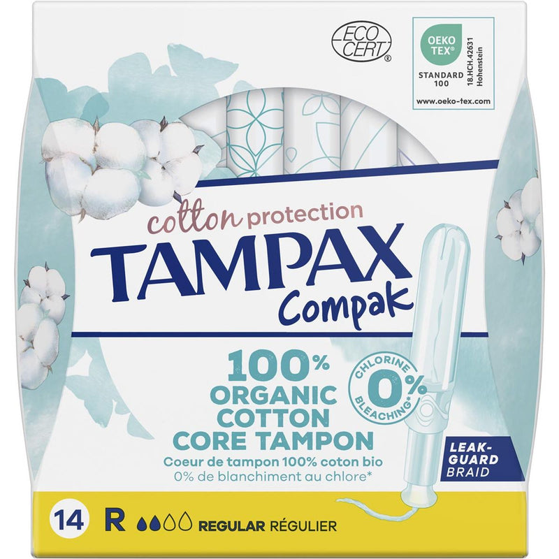 Tampax -  Cotton Regular tampons, pak van 14 stuks