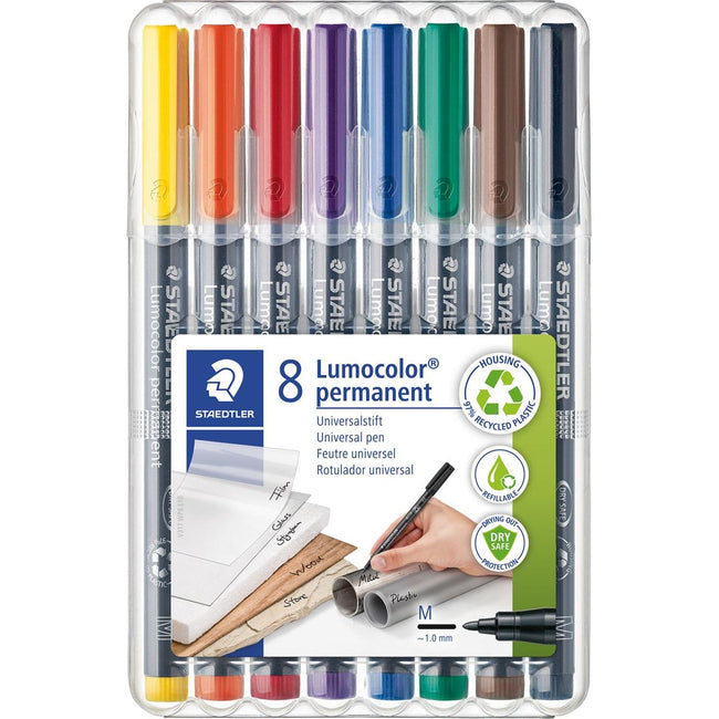 Staedtler - Filzstift Lumocolor 317 permanent M Set à 8 Stück