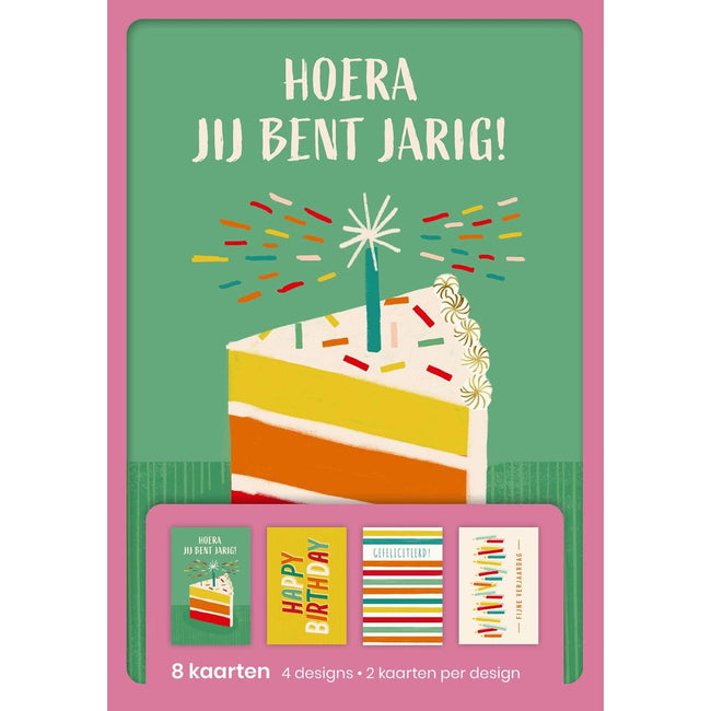Hallmark – Grußkarten, Hurra, es ist dein Geburtstag, Blister mit 8 Stück