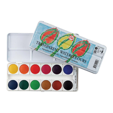 Talens – Aquarellfarbe, Schachtel mit 12 Näpfchen