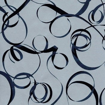 Klika - Geschenkpapier Geschenkpapier Schwarzes Band auf Silber 50 cm