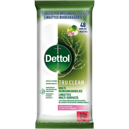 Dettol - Reinigungstücher TruClean, Apfelblüte, Packung à 48 Stück