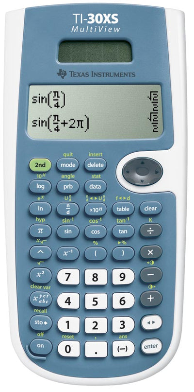 Texas Instruments -  Texas wetenschappelijke rekenmachine TI-30XS Multiview, werkt op zonnecellen en batterijen