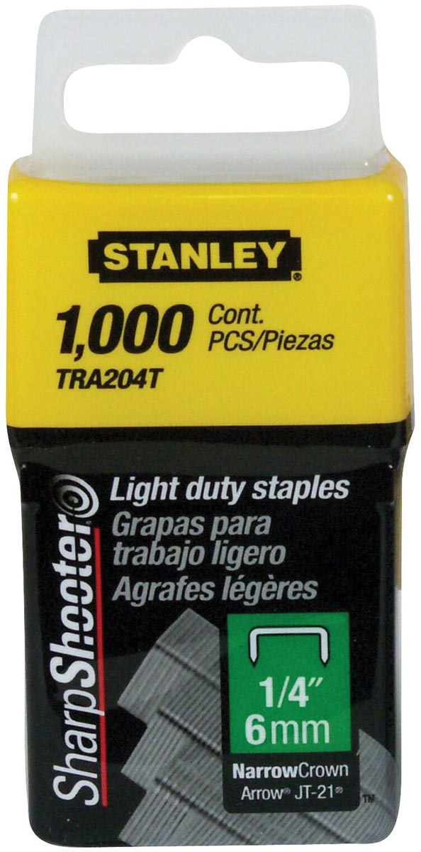 Stanley -  nietjes type A, 6 mm, doos van 1.000 nietjes