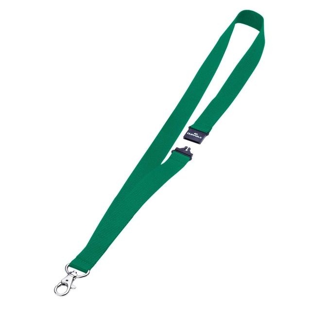 Langlebig – Textilschnur 8137 mit Karabiner grün | 10 Stück
