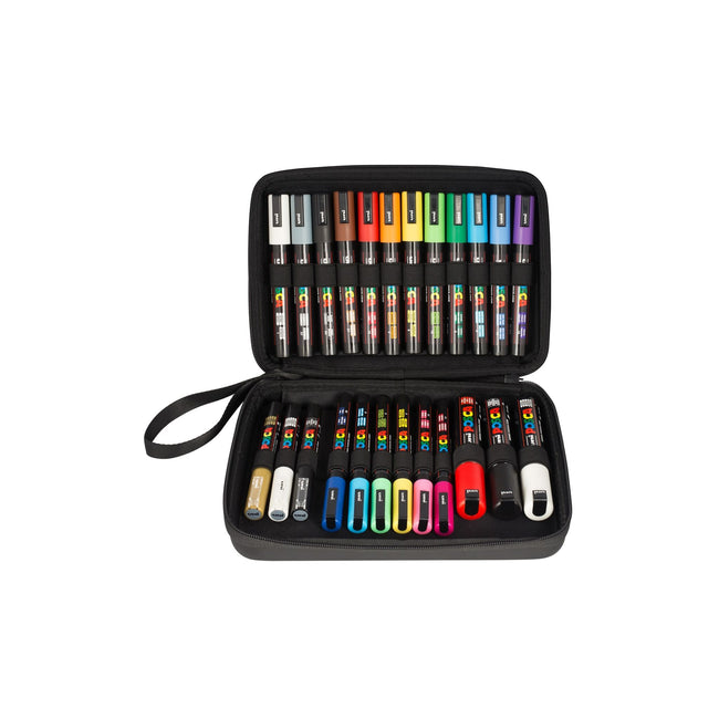 Posca -  paintmarker in luxe koffer, 24 stuks, assorti