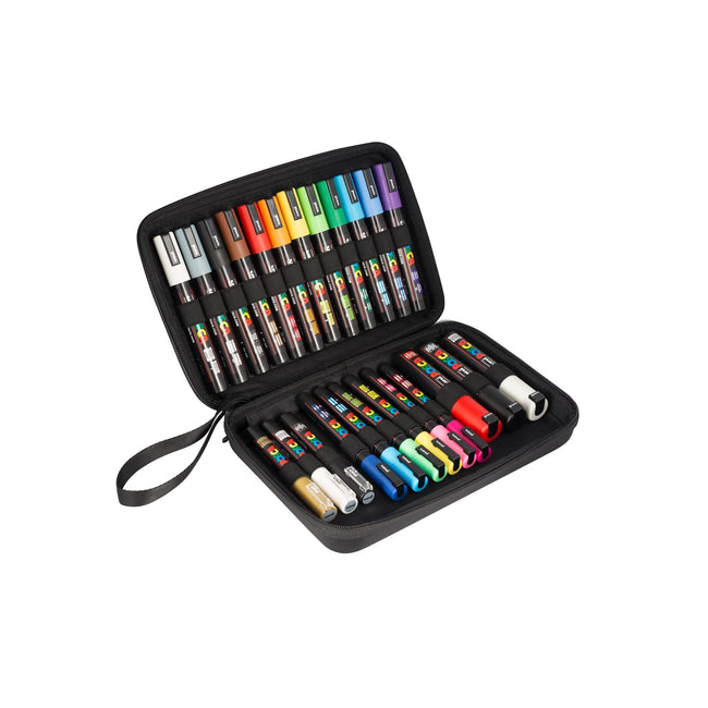 Posca -  paintmarker in luxe koffer, 24 stuks, assorti