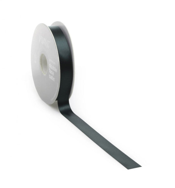 Satinband PREMIUM Double Face 16 mm x 25 Meter dunkelgrün