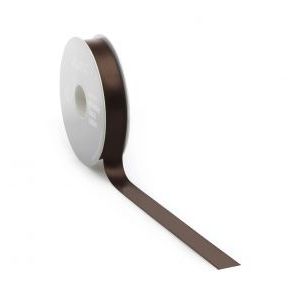 Satinband PREMIUM Double Face 16mm x 100 Meter braun
