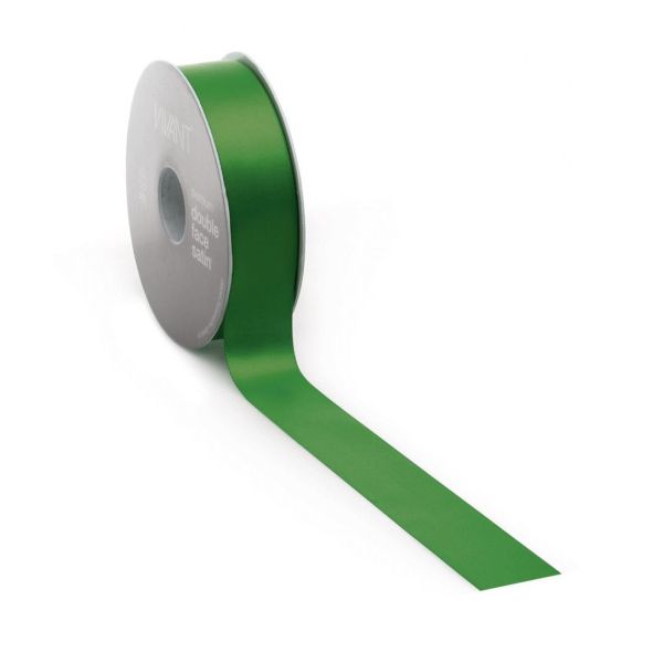 Satinband PREMIUM Double Face 25 mm x 25 Meter Smaragd / Grün