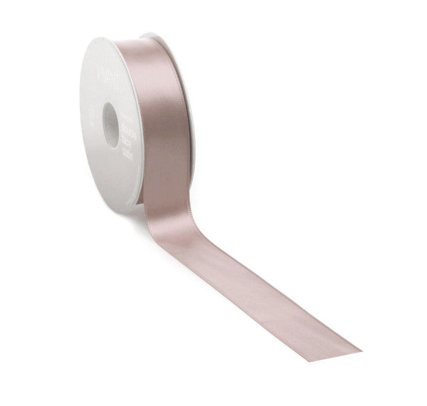 Satinband PREMIUM Double Face 25 mm x 25 Meter Nude / Eierschale