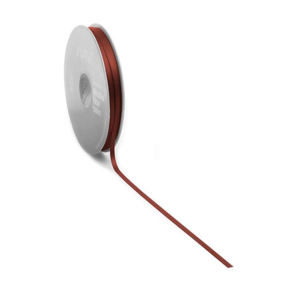 Satinband PREMIUM Double Face 6mm x 50 Meter warmes Rot