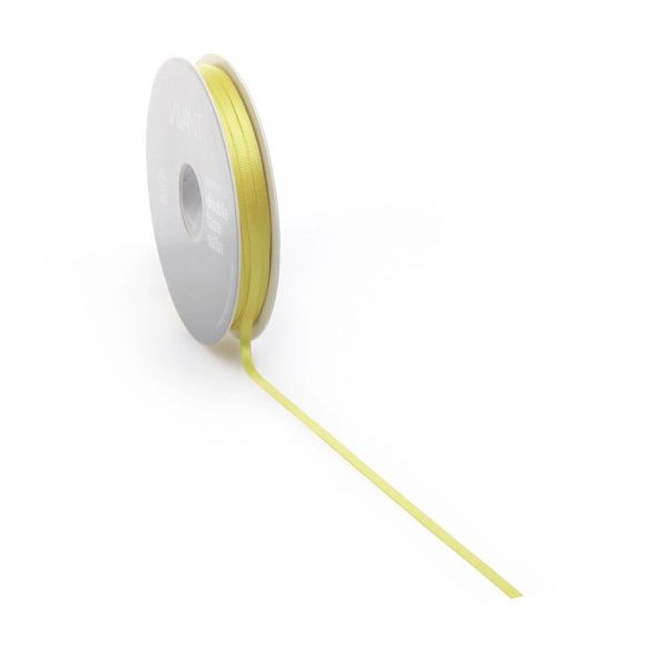 Satinband PREMIUM Double Face 3 mm x 50 Meter gelb