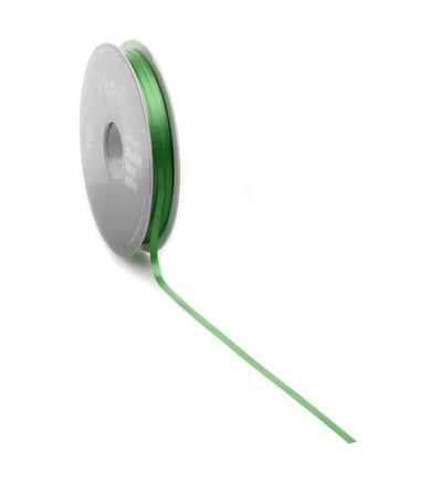 Satinband PREMIUM Double Face 3 mm x 50 Meter Smaragd / Grün