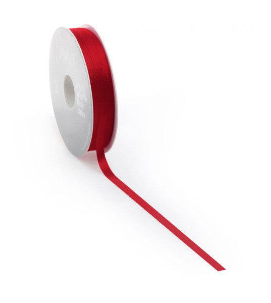 Satinband PREMIUM Double Face 10 mm x 25 Meter warmes Rot