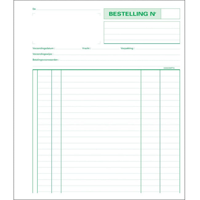 Exacompta - Bestellungen, ft 21 x 18 cm, Niederländisch