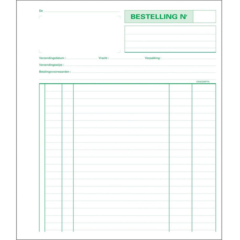 Exacompta - Bestellungen, ft 21 x 18 cm, Niederländisch