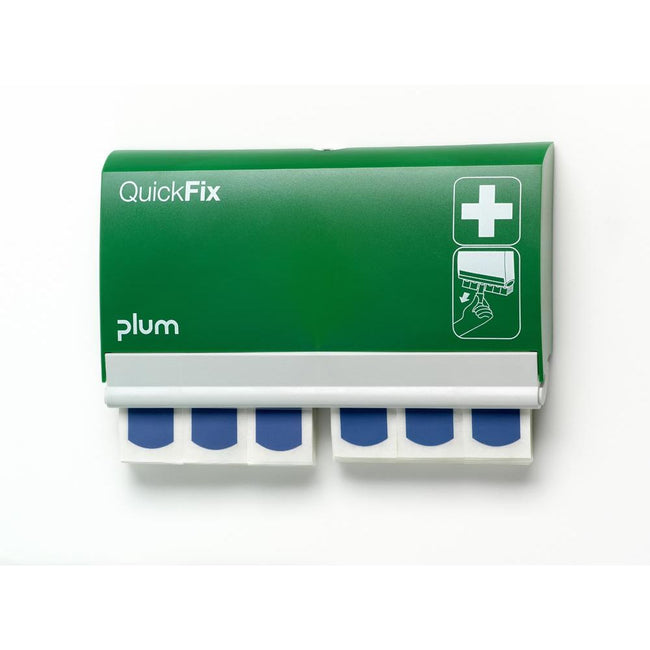 Plum - QuickFix Pflasterspender, inklusive 2 x 45 detektierbaren blauen Pflastern