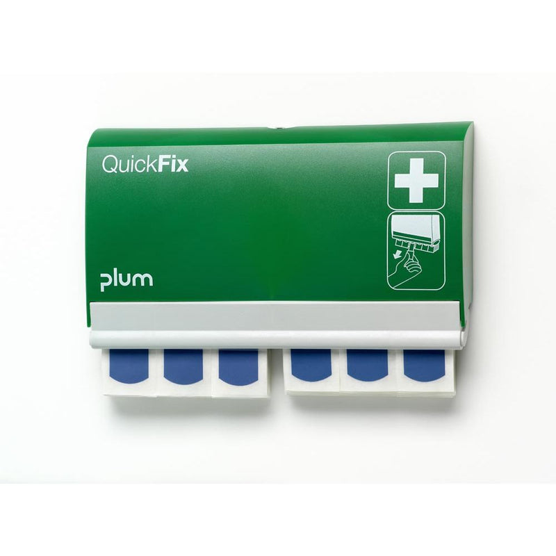 Plum - QuickFix Pflasterspender, inklusive 2 x 45 detektierbaren blauen Pflastern