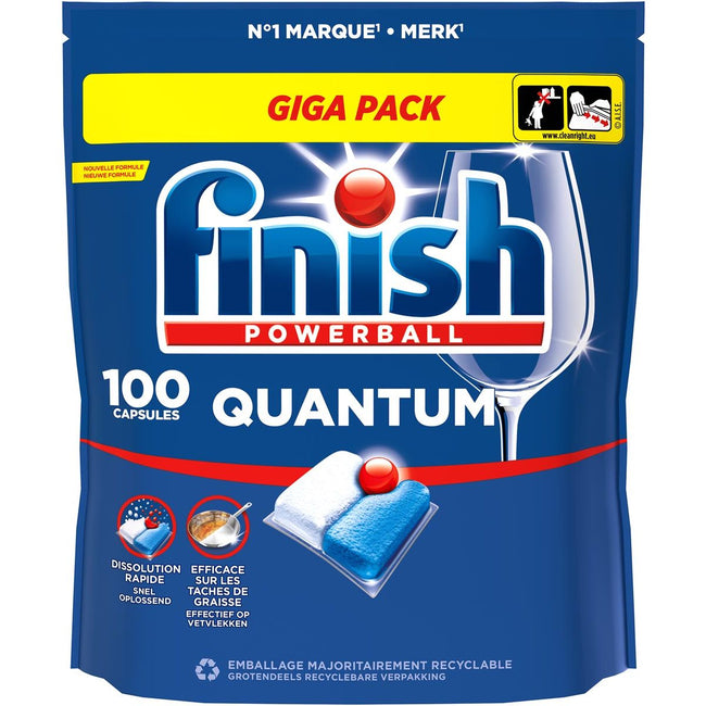 Finish -  Quantum Regular vaatwastabletten, pak van 100 capsules