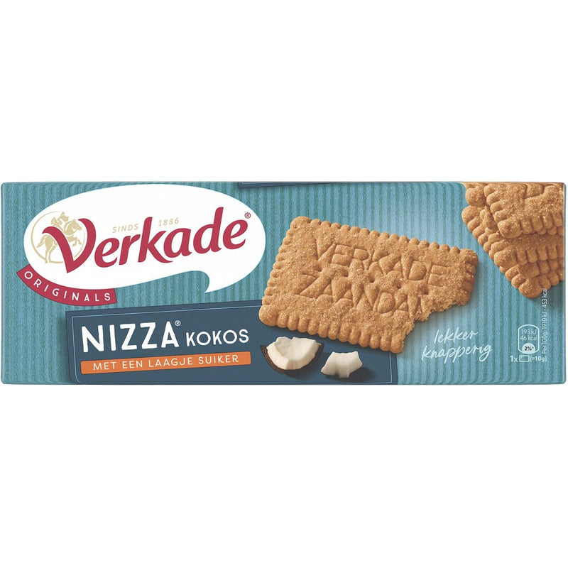 Verkade - Nizza Kokoskekse, Packung mit 240 Gramm