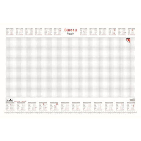 Quantore - Schreibtischunterlage 2024 Diamant 56,5X36CM weiß | 10 Stück