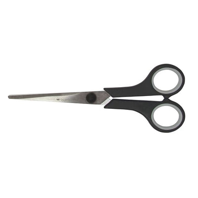 Quantore - Schere 170mm Softgrip schwarz | 12 Stück