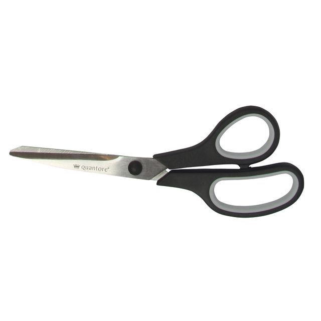 Quantore - Schere 210mm Softgrip schwarz | 12 Stück